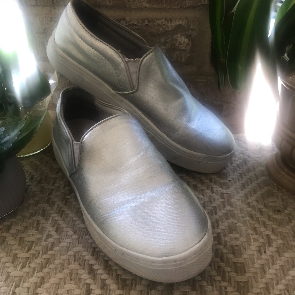 Sam Edelman Metallic Silver Slip On